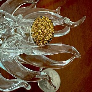 Handmade Brazilian Drusy Agate Sterling Ring